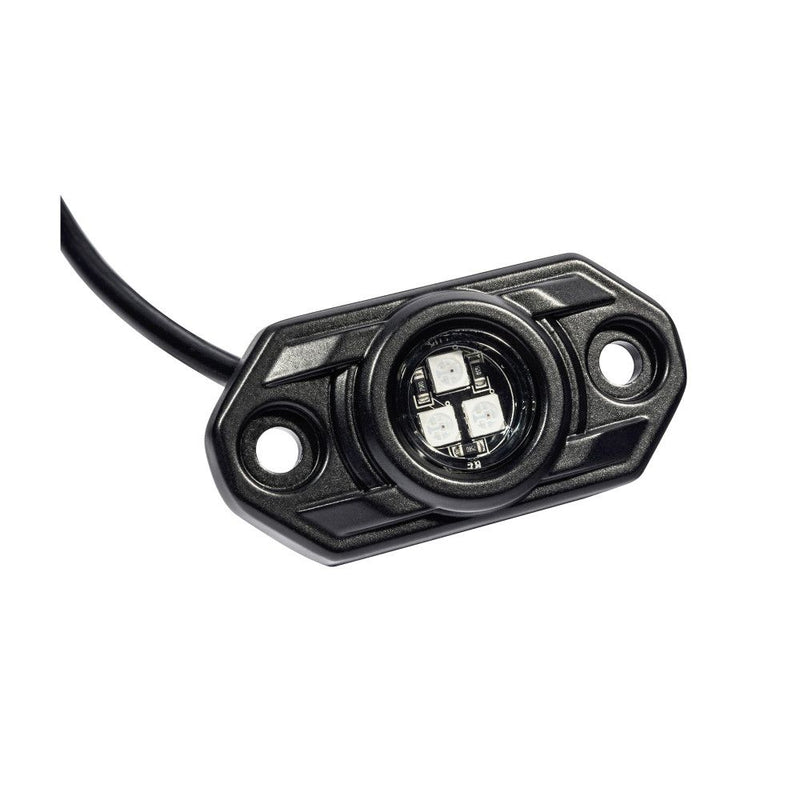 KC HiLiTES C-RGB Multi-Color Rock Light Kit, single RGB rock light pod close-up