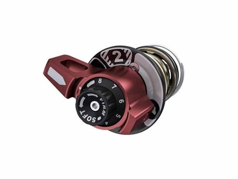 ReadyLIFT 6" MAX3.3 Suspension System Falcon 3.3 shock adjuster knob, studio close-up