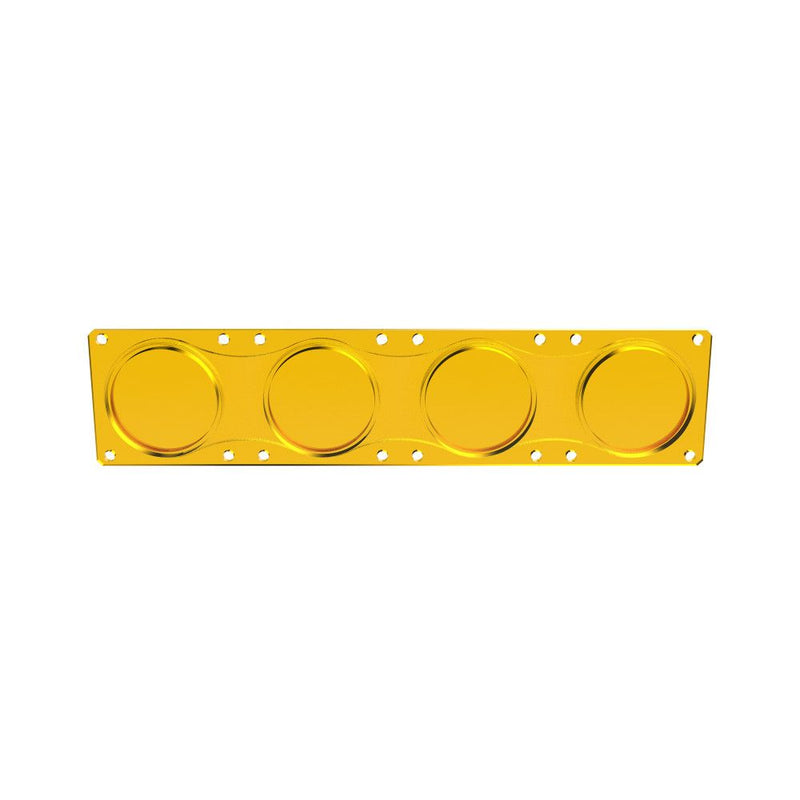 KC HiLiTES FLEX ERA LED Light Bar Replacement Lens, performance yellow spot beam light bar lens, front view
