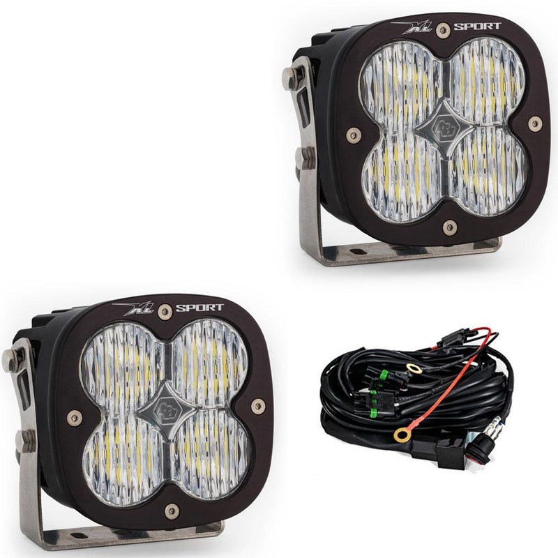 Baja Designs XL Sport LED Auxiliary Light Pod Pair, with Wide Cornering pattern and Clear lens, studio photo