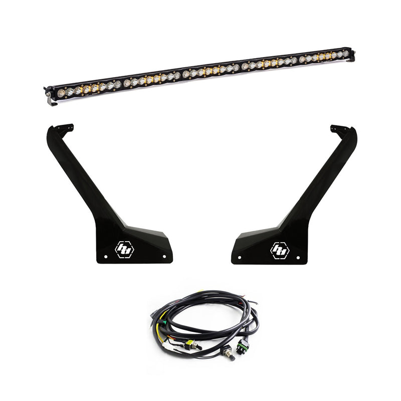 Baja Designs S8 50" Roof Mount Light Kit for 2018-2026 Jeep Wrangler JL / 2020-2026 Gladiator JT, with Toggle wiring type, studio photo