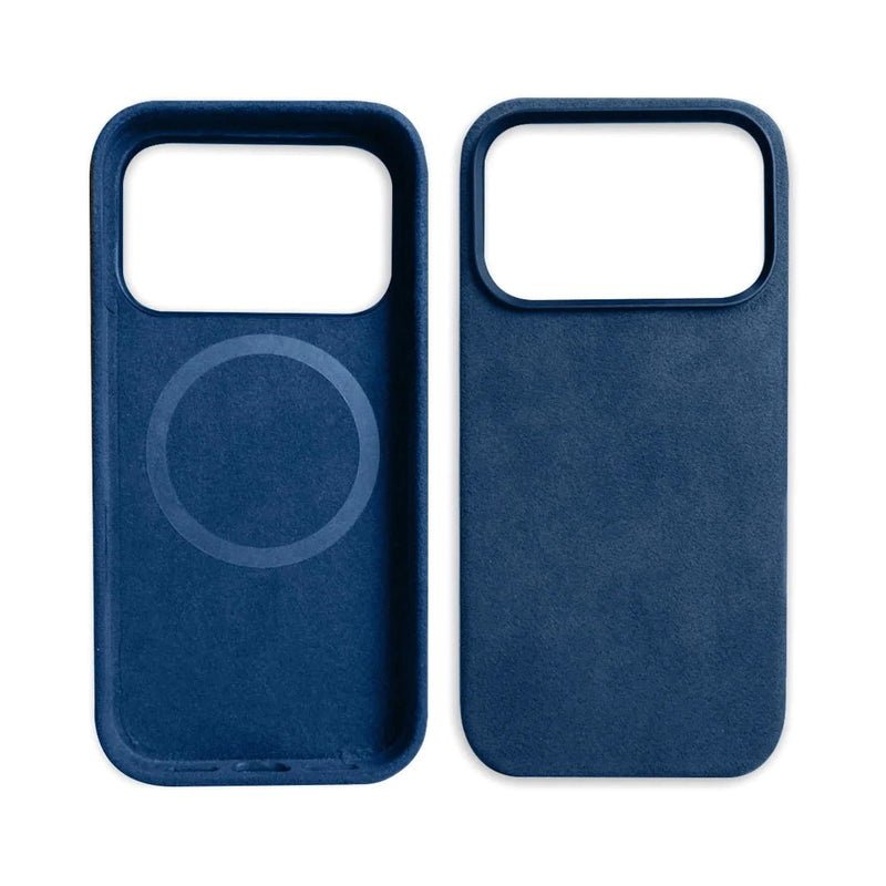 alcantara elegance premium iphone case luxurious texture dark blue alcantara iphone case exterior interior magsafe