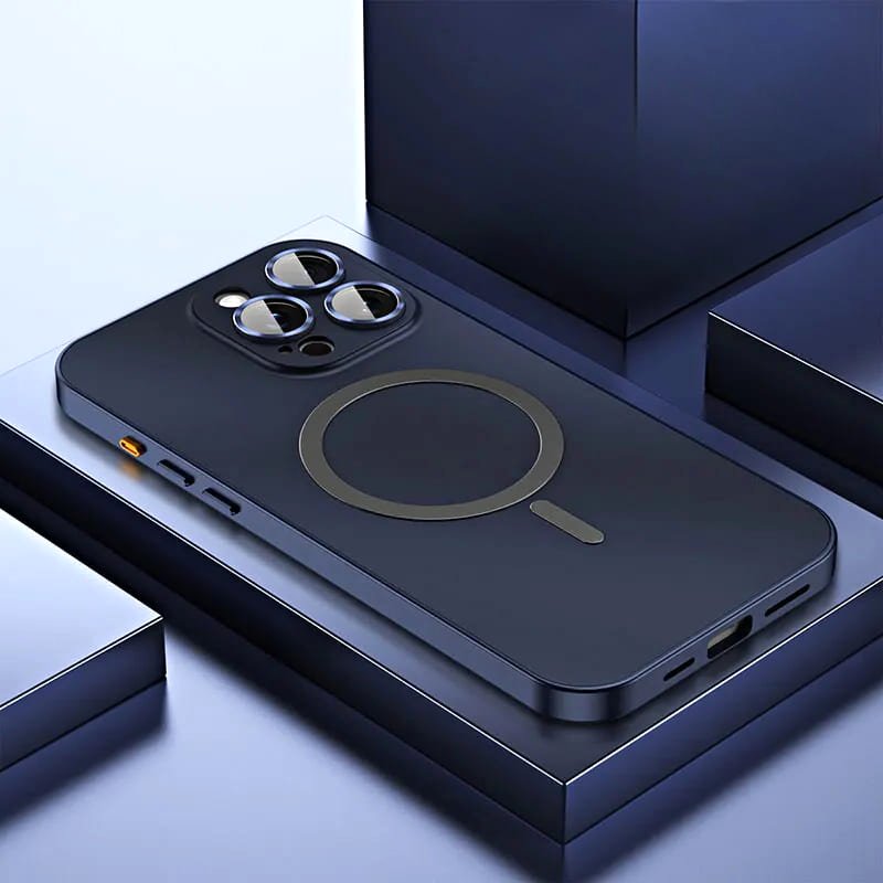 Aluminum Luxe Premium iPhone Case Snap Lock Feature dark blue magsafe case iphone 15 pro max