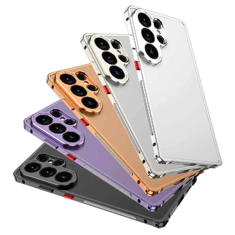Aurum Shield Aluminum Metal Bumper Case Luxe Finish Samsung stack multiple color bumper cases phones