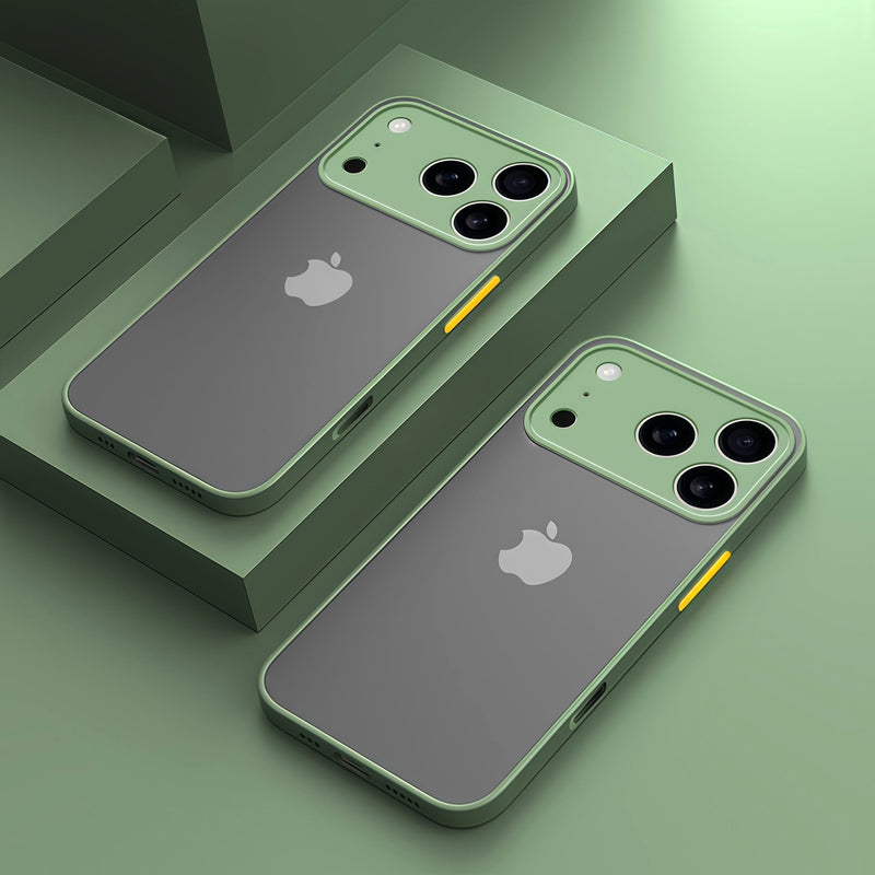 Elysian Shield Shockproof Matte iPhone Case Sleek Finish two light green iPhone 17 Pro Max cases