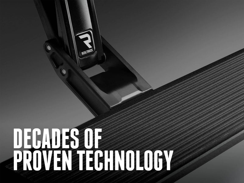 Linkage close-up with the caption DECADES OF PROVEN TECHNOLOGY.