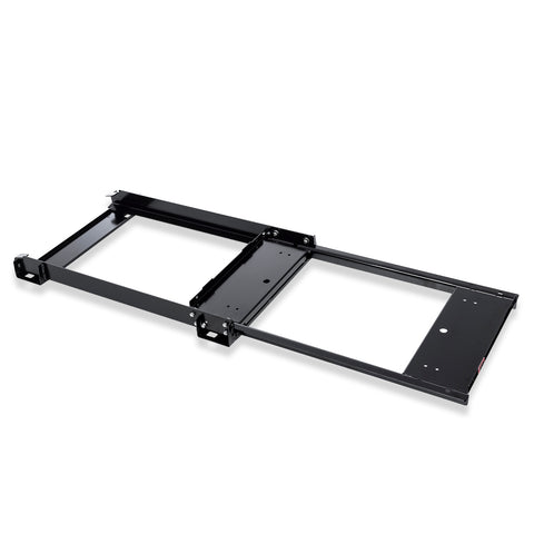 ARB Classic fridge slide, black steel frame shown closed from above on white