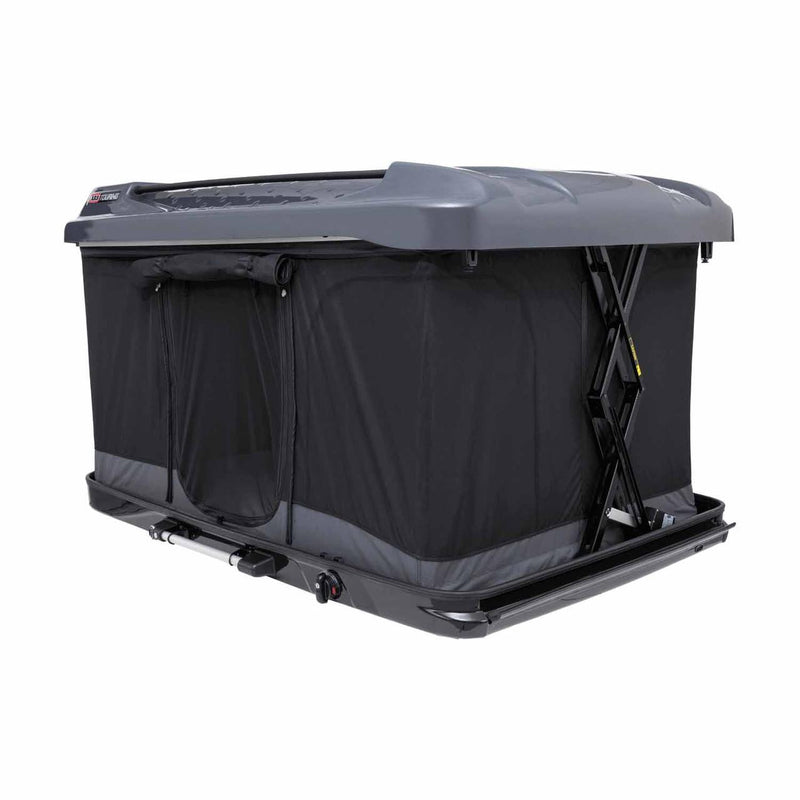 ARB Altitude hardshell rooftop tent raised, shown on white