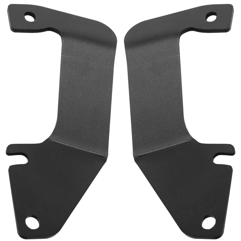 Rigid D-SS Flood A-Pillar Light Kit, pair of black A-pillar brackets on white