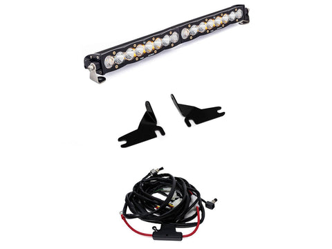 Baja Designs S8 20" Grille Light Bar Kit, complete kit on a studio background: an S8 20" light bar