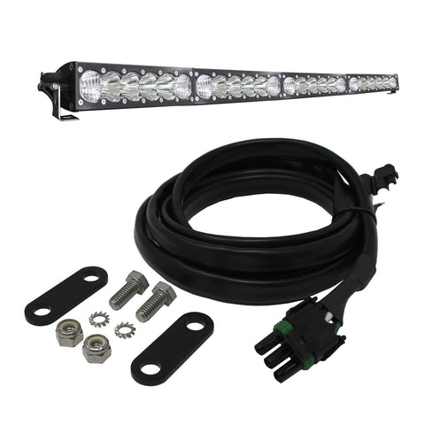 Baja Designs OnX6+ 40" Grille Light Bar Kit, complete kit on a studio background: A 40" OnX6+ LED light bar shown