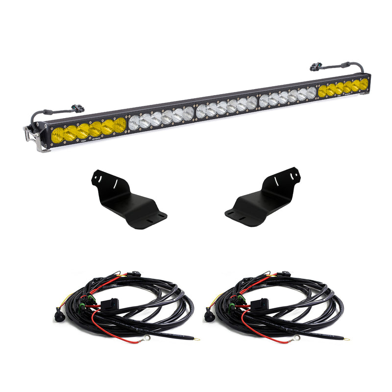 Baja Designs OnX6+ 50" Dual Control Roof Mount Light Kit, complete kit on a studio background: OnX6+ 50" light bar