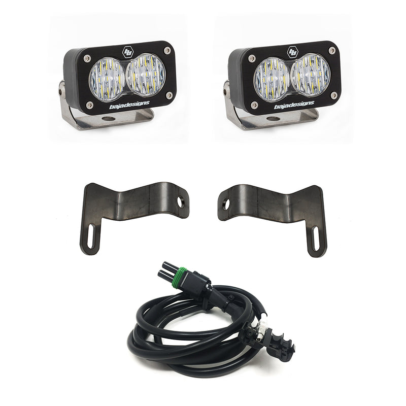 Baja Designs S2 Sport Dual Reverse Light Kit, complete kit on a studio background: pair of S2 Sport LED pods