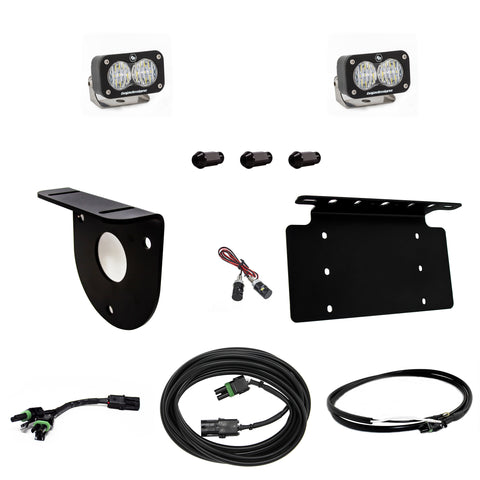 Baja Designs S2 Sport Dual Reverse Light Kit, complete kit on a studio background: pair of S2 Sport pods