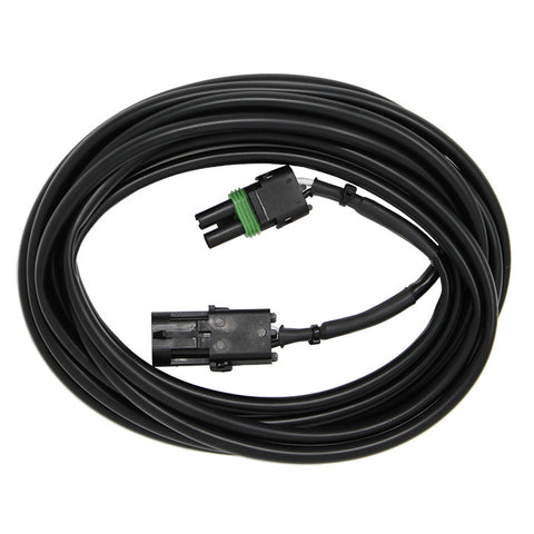 Baja Designs Squadron/S2/S1 2-Pin 10' Extension, whole product on a studio background: coiled black extension cable with a 2-pin connector on each end on white