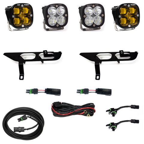 Baja Designs Squadron SAE/Sport Fog Pocket Light Kit, complete kit on a studio background