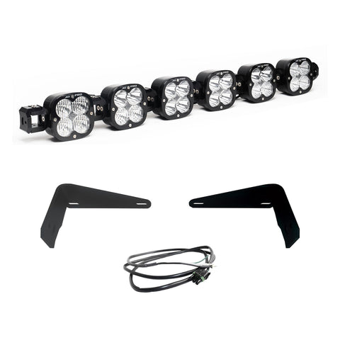 Baja Designs XL Linkable Bumper Light Kit, complete kit on a studio background: six XL Pro pods joined as one linkable bar