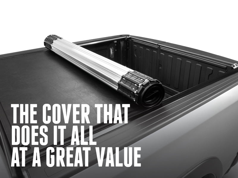 Revolver X2 cover partly rolled in the bed with the headline "The cover that does it all at a great value"