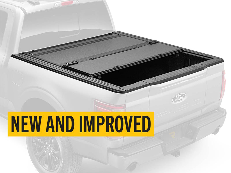 Ghosted pickup showing the BAKFlip MX4 panels with a New and Improved badge