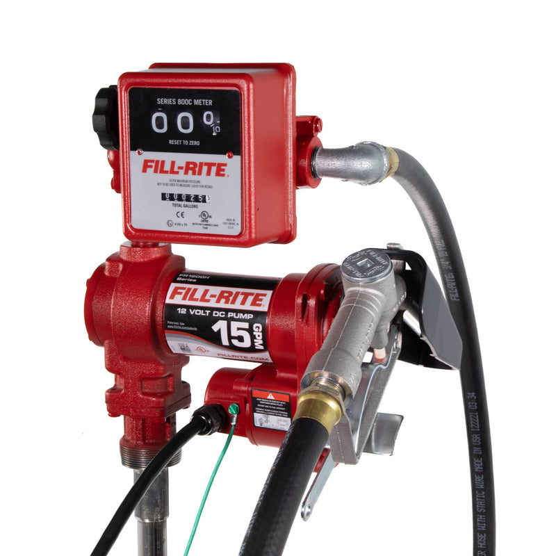 Fill-Rite FR1211H 12V DC 15 GPM Fuel Transfer Pump with Meter & Nozzle image 2
