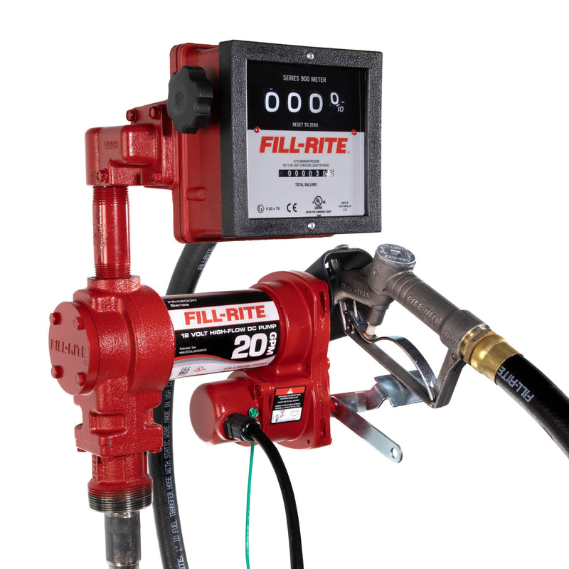 Fill-Rite FR4211H 12V DC 20 GPM Fuel Transfer Pump with Meter & Nozzle image 1