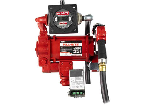 Fill-Rite FR319VBP 27 GPM, 115/230V AC 50/60 Hz Super High Flow Pump, 1 X 18 ft Hose, 1 in Auto Nozzl image 1