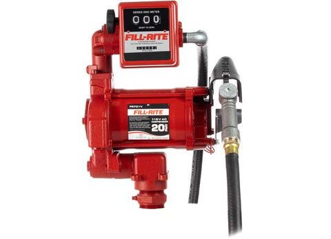 Fill-Rite FR701VL 115V AC Pump, 3/4inx12 ft Hose, 3/4 in Manual Nozzle, 807cl Meter Liter image 1