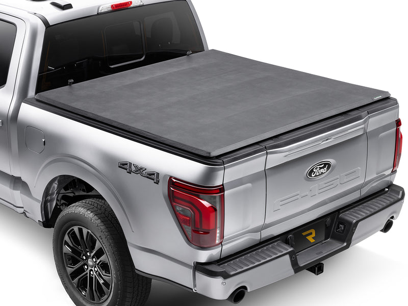 Gator SFX soft tri-fold tonneau cover: closed on a silver Ford pickup