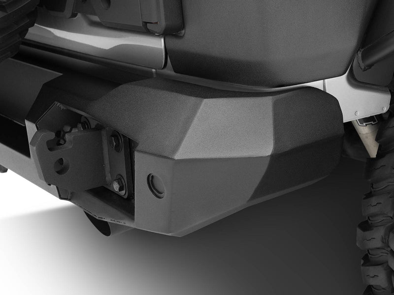 Go Rhino Trailline: rear bumper corner with recovery point installed below a vehicle body