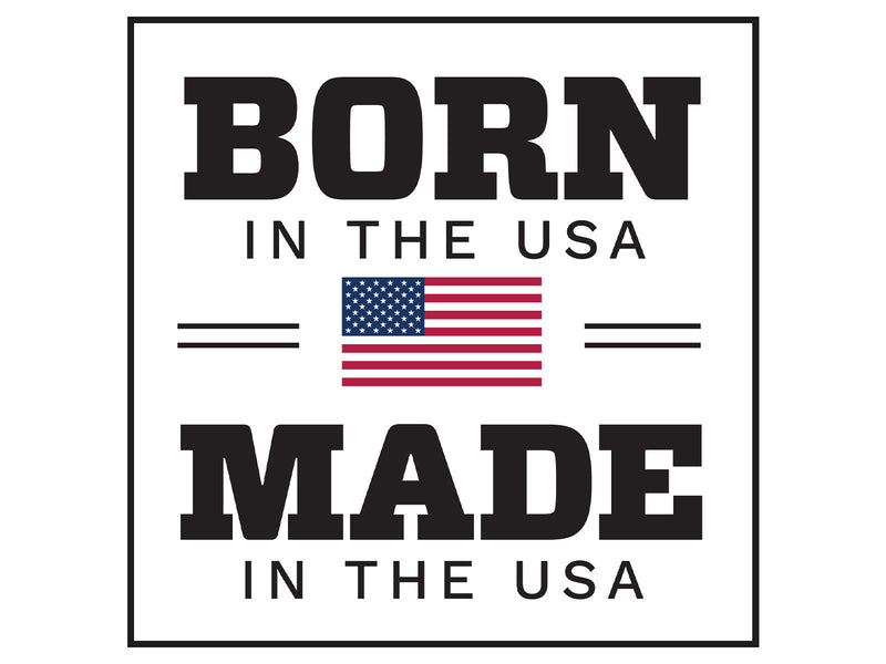 Husky Liners Custom Molded: graphic reading Born in the USA, Made in the USA with a US flag