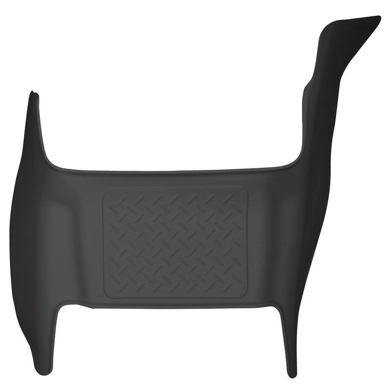 Husky Liners WeatherBeater black center hump floor liner for 2019-2026 Ram 1500 (Quad Cab / Crew Cab), on a white background