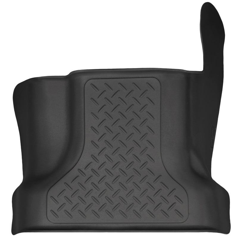 Husky Liners WeatherBeater black center hump floor liner for 2015-2026 Ford F-150 & 2017-2026 Ford F-250 / F-350 / F-450 Super Duty, on a white background