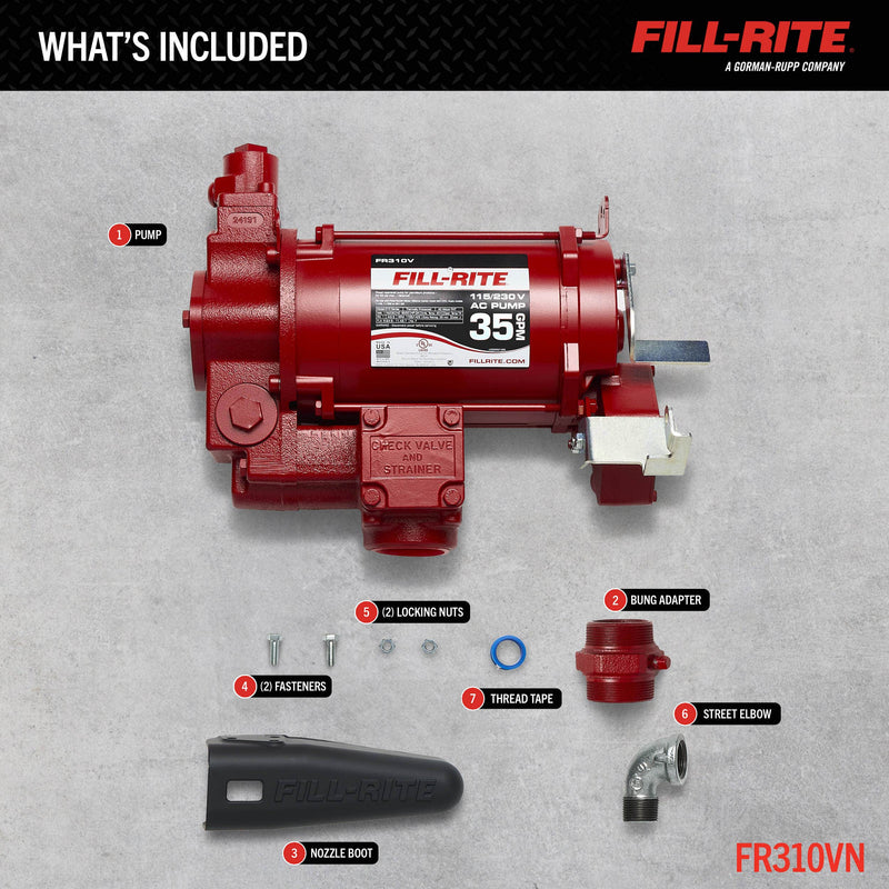 Fill-Rite FR310VN 115/230V AC 35 GPM Fuel Transfer Pump image 3