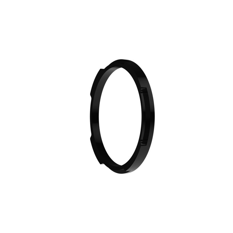 KC HiLiTES FLEX ERA 1 Bezel Ring on a studio background: black FLEX ERA 1 bezel ring angled three-quarter view on a white background