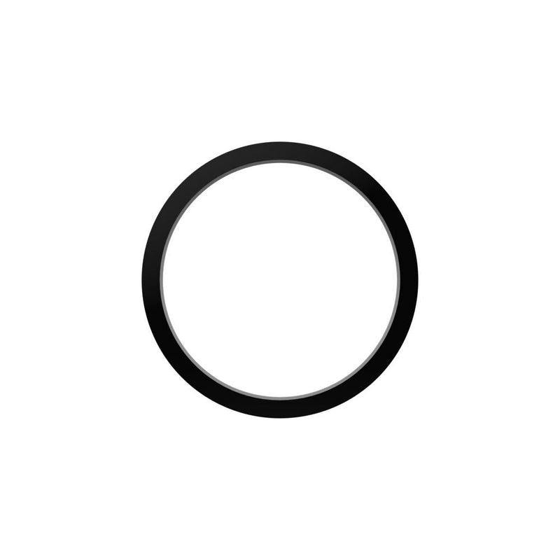 KC HiLiTES FLEX ERA 1 Bezel Ring on a studio background: black FLEX ERA 1 bezel ring straight-on front view on a white background
