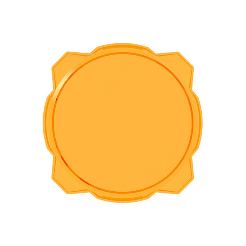 KC HiLiTES Gravity Titan & Pro6 6" Light Cover & Shield on a studio background: amber 6" Pro6 light shield, front view on a white background