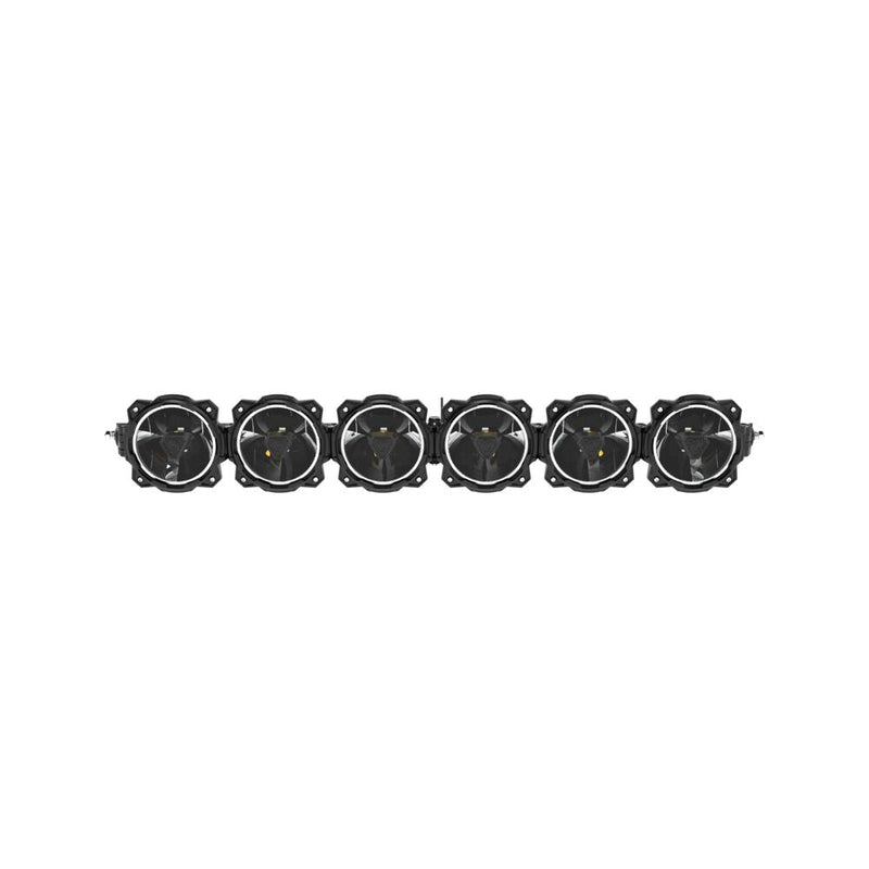 KC HiLiTES Gravity Titan 39" six-light LED bar, front view, on white