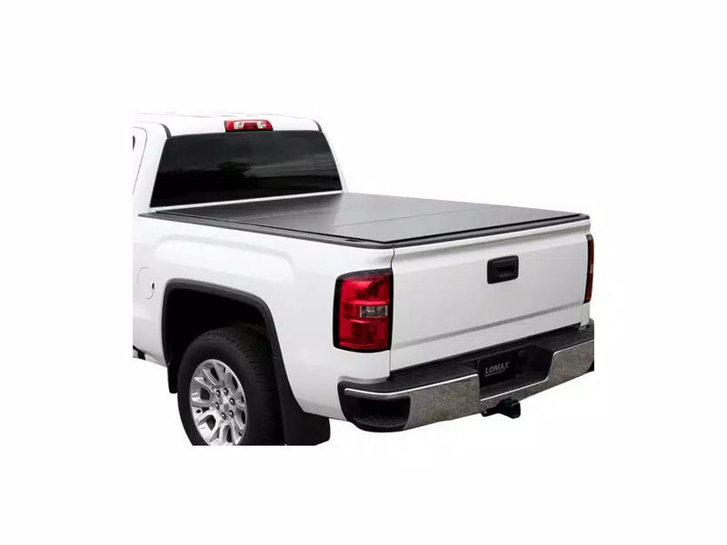 LOMAX Hard Tri-Fold Tonneau Cover for 2022-2026 Ford Maverick (4'4" Bed, Urethane Aluminum), view 2