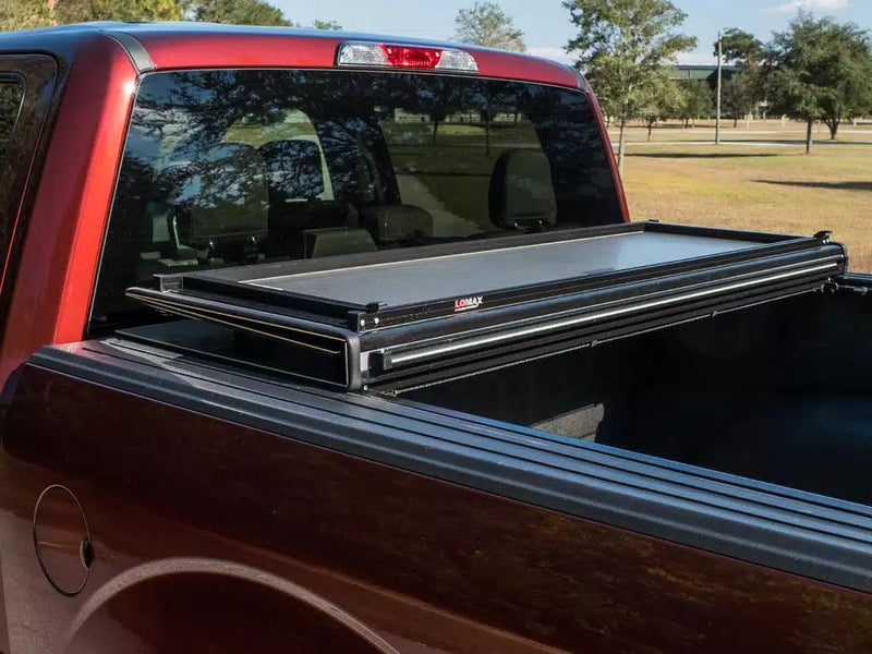LOMAX Hard Tri-Fold Tonneau Cover for 2022-2026 Nissan Frontier (5' Bed, Urethane Aluminum), view 20