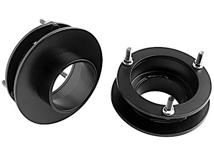 ReadyLIFT Leveling Kit, full kit on a studio background: pair of black coil spacers with studs on white