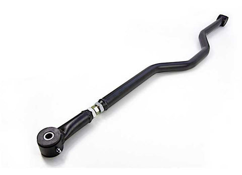 ReadyLIFT Rear Adjustable Track Bar, full kit on a studio background: A black rear adjustable track bar with bushing ends on white