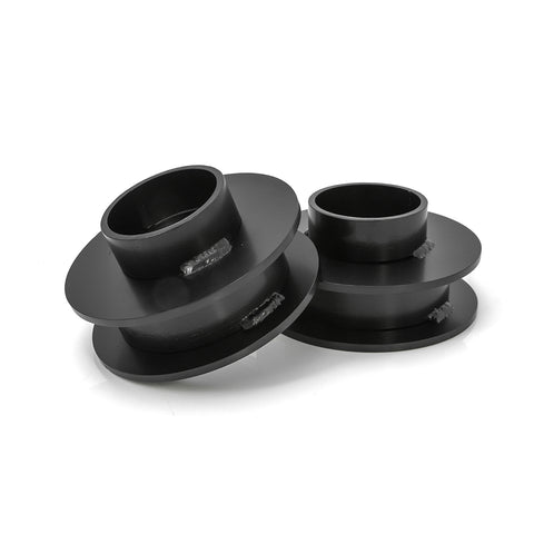 ReadyLIFT Spacer Kit, full kit on a studio background: two black 2" rear coil spring spacers on white