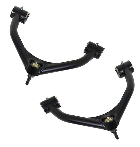ReadyLIFT Tubular A-Arm Kit, full kit on a studio background: pair of black tubular upper control arms with ball joints on white