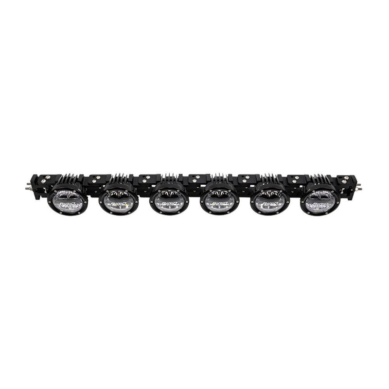 Rigid 360 Connect 30" Light Bar Assembly on a studio background: A six-pod 360 Connect light bar assembly with round black pods on a shared mount, shown on white