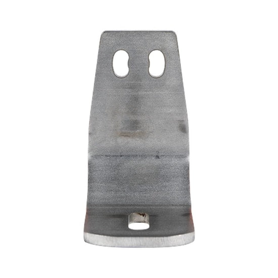 Rigid 360 Connect Surface Mounts on a studio background: A raw aluminum surface mount bracket with two slotted holes and a bent foot, on white