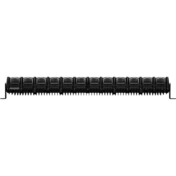 Rigid Adapt 30" on a studio background: A black Rigid Adapt 30" light bar with twelve lens segments and end brackets on a white background