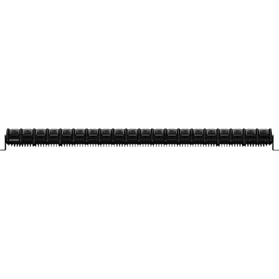 Rigid Adapt 50" on a studio background: A long black Rigid Adapt 50" light bar with end brackets on a white background