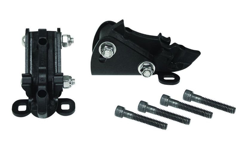 Rigid Adapt Bar Stealth Mount Kit, kit contents laid out: two black Rigid Adapt stealth mount brackets and four socket-head bolts on a white background