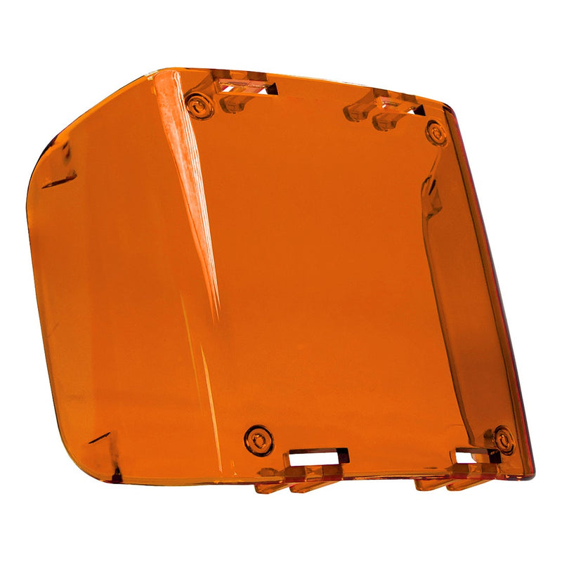 Close-up of the Rigid D-SS Pod Cover: A translucent orange amber snap-on D-SS pod cover on a white background