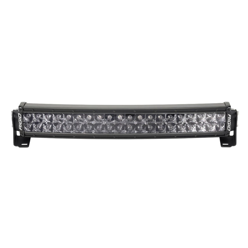 Rigid RDS-Series PRO 20" on a studio background: curved RDS-Series PRO 20" light bar with darkened optics, front view on white